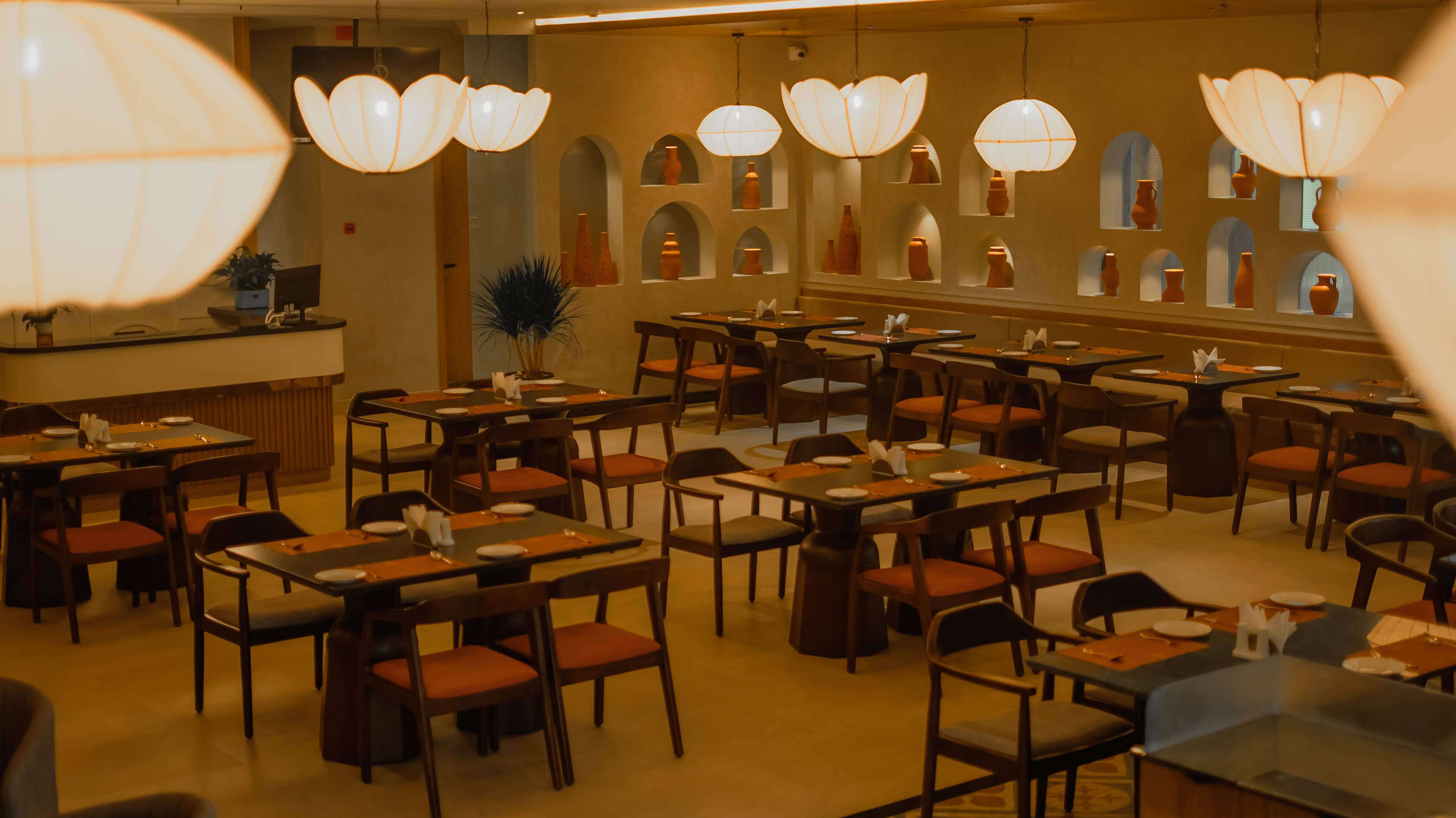 Tridha Hotels Restaurant Dining Area