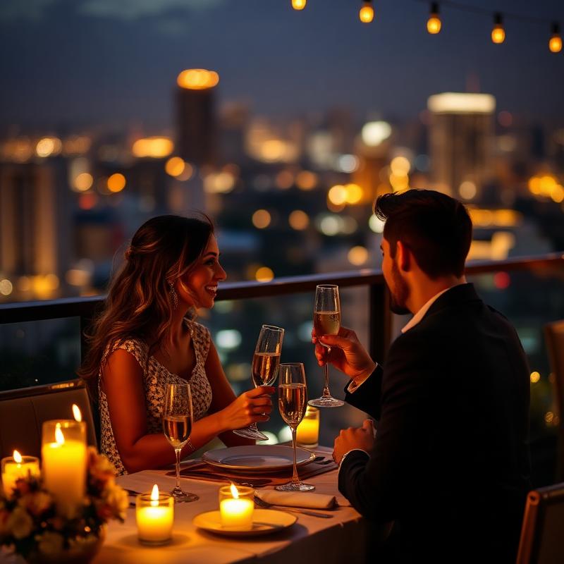 Moonlight Terrace Lounge Dining Setup