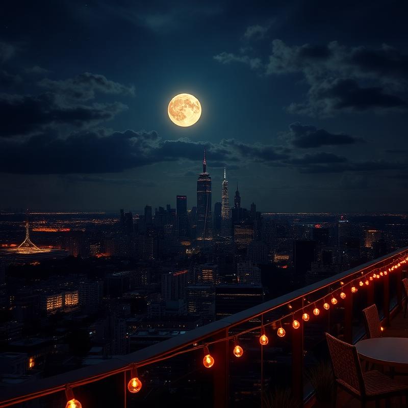Moonlight Terrace Lounge Night View